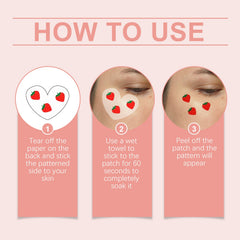 Strawberry Makeup Patch Pie Eye Makeup Patch Face Embellishment Patch Face Embellishment Strawberry Sticker
