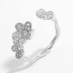 925 Sterling Silver Inlaid Zircon Open Ring