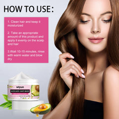 Avocado Hair Mask, Moist Smooth Hair Repair Damaged Hair Tail Hair Dry Short-Tempered Membrane