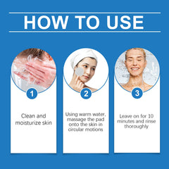 Glycolic Acid Rejuvenation Cotton Sheet For Facial Skin Deeply Cleans Pores, Nourishes, Repairs And Moisturizes Skin Care