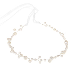 Bride Wedding Hair Accessories Simple Pearl Soft Chain Headband