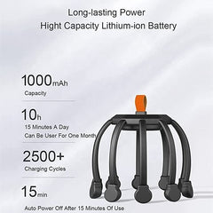 New arrival vibrating head massage 360 degree head massager 10-Motor electric scalp massager