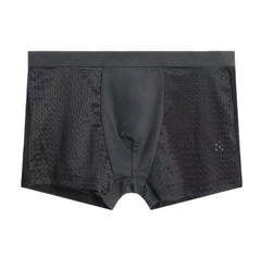 Modal Solid Ice Silk Antibacterial Underwear for Men's Mid Waist Breathable Four Square Corner Underwear