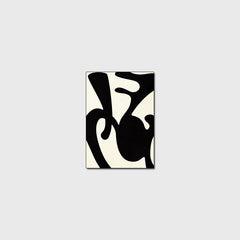 Simple modern versatile geometric monochrome black and white imitation cashmere living room floor mat