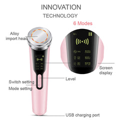 HailiCare Multi-Function 6-In-1 Skin Cleansing Instrument EMS Color Light Skin Rejuvenation Beauty Instrument