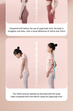 Adjustable open back shoulder stick correct hunchback correction cross yoga stick for corrective posture