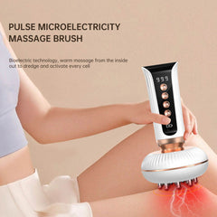 Multifunctional Electric Meridian Massage Brush EMS Heat Therapy Body Head Massager Slimming Electric Meridian Brush
