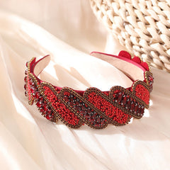 Fashionable Mizhu Water Diamond Baroque Hair Hoop