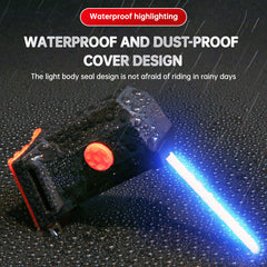 LED Bike Tail Light 6 Colors USB Charging Mountain Road Bike Light Portable Riding Equipment Running Water Light