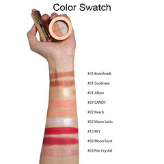 O'CHAINPearlescent two-color eyeshadow matte lipstick does not fade, non-sticky cup powdery delicate eyeshadow palette