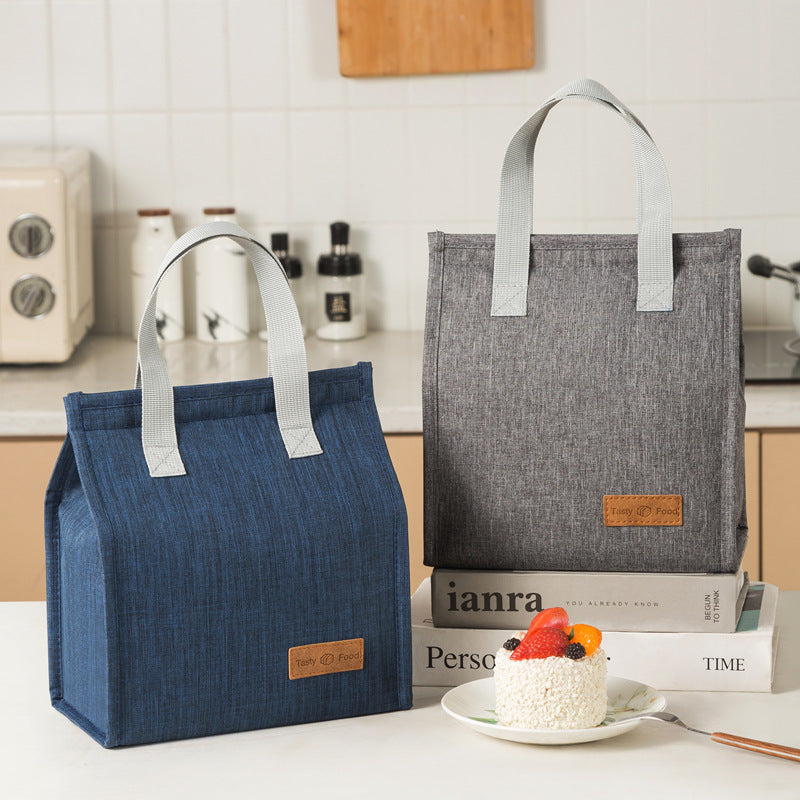 Fashionable and simple vertical large capacity portable insulated lunch bag