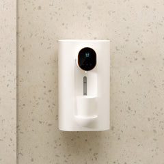 Household Bathroom Mouthwash Cups Wall Mounted Mouth Wash Machine Black Mouthwash Dispenser