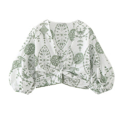Fashionable Casual Loose Embroidered Short Top and Shorts for Women