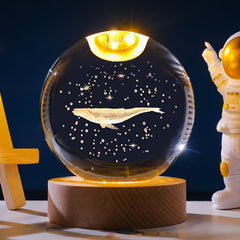 Starry Sky 3D Micro Landscape Crystal Ball Home Desktop Creative Interior Carving White Crystal Ball Ornament Craft Gift product