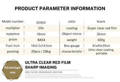 60x60 Telescope High magnification low light night vision red film outdoor Golden Eagle Telescope with label