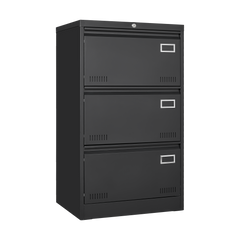 Filing Cabinet Lateral File Cabinet 3 Drawer Blcak Locking Metal File Cabinets Three Drawer