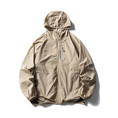 Camouflage Spliced Thin Hooded Sun Protection Clothing Men's Outdoor Sports Reflective Design Casual Jacket Trendy
