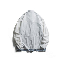 Two piece checkered long sleeved shirt for casual vacation men