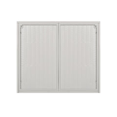 27.56"Glass Doors Modern Two-door Wall Cabinet with Featuring Three-tier Storage White