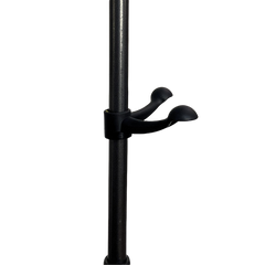 Short clothes hanger with chassis and wheels, heavy-duty rolling clothes hanger, black