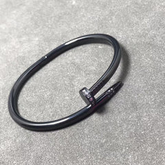 Precision Thick Plating Head and Tail Diamond Fashion Three-Circle Full Diamond Couple Bracelet