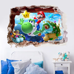 3D Wall Piercing Mary Full Staff Wall Stickers Living Room Bedroom Kindergarten Decoration Background Wall