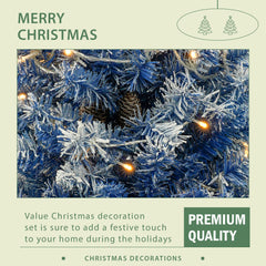 A set of 4 artificial Christmas trees, including flower garlands, flower garlands, and 2 entrance trees, equipped with LED light
