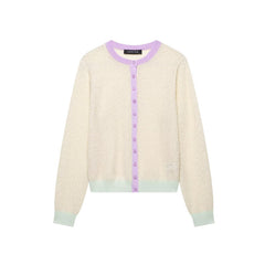 Spring New Style Round Neck Solid Color Loose Pullover Unique Charm Knitwear