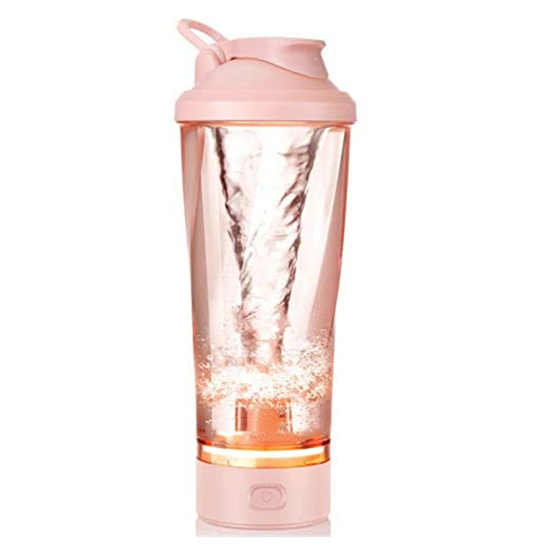 450ml Electric Stirring Cup Spiral Pattern Vortex Protein Powder Shake Cup Automatic Shake Cup Colorful Running Lantern