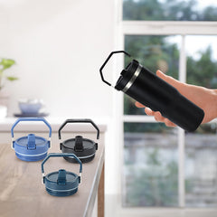 Reusable 30oz Straw Lid - BPA-free, flip cover, dishwasher safe, leak/spill-proof. Stanley tumbler accessory.