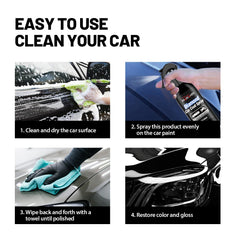 Diamond Car Coat Spray, Car Paint Maintenance Refurbished Paint Surface Cleaning Decontamination Brightening Polishing Coating Spray