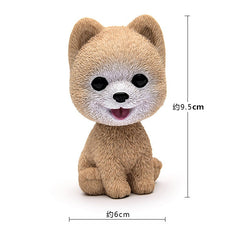 Cute doll decorations in the car, resin bobblehead dog animal bulldog, creative cute car ornaments