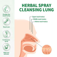 Herbal Spray Cleansing Lung, Soothe Throat And Nose Discomfort, Moisten Throat And Clear Nose Care Spray