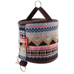 Outdoor camping folding ethnic style paper box storage bag car roll paper tissue box small cloth bag storage bag
