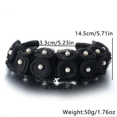 Fashionable fabric pearl flower headband