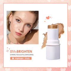 QIBEST Multifunctional Makeup Stick Highlighter Blush Contouring Balm Lip Stick Rouge Pen Lipstick