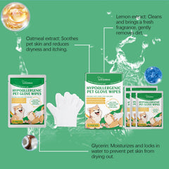 Pet Disposable Cleaning Gloves Dog Cat Hair And Skin Gentle Cleaning Care Gloves