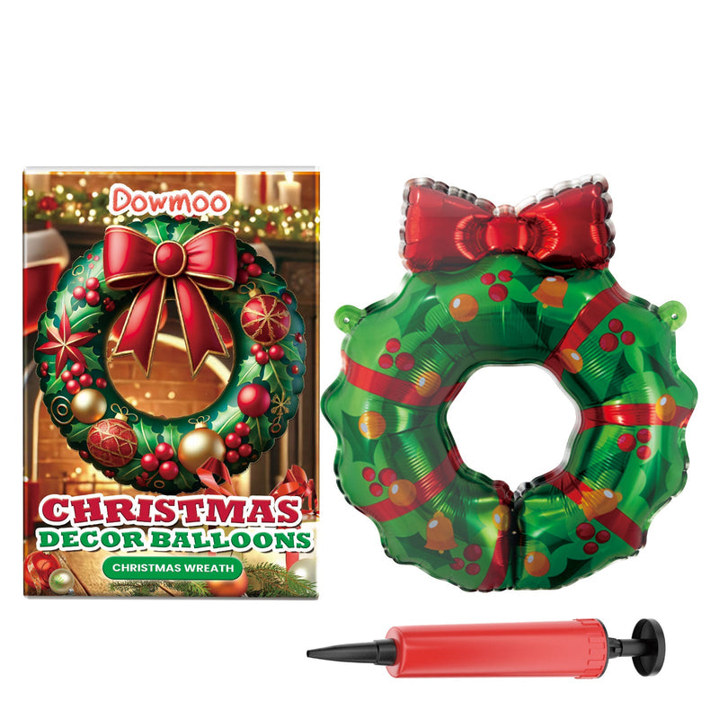 Christmas Balloons Balloon Standing Santa Claus Reindeer Christmas Tree Event Atmosphere Arrangement