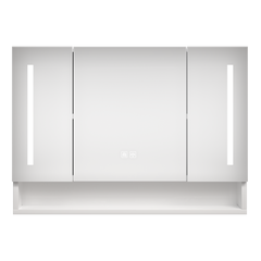 Modern 39x28 inch bathroom cabinets, medicine cabinets with mirrors and LED lights, and bathroom storage cabinets