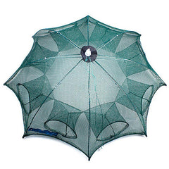 8 Holes Crayfish Automatic Folding Fishing Net Shrimp Cage