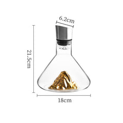 1500ML Hand - blown Crystal Wine Decanter with Built - in Aerator Pourer, ideal for red wine.