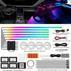 Suitable for 256 color dynamic light and shadow ambient lighting in cars universal car models with added welcome lights