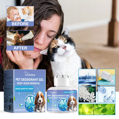 Pet Deodorant Gel, Cat And Dog Body Kennel Cattery Clean Odor Air Fresh Deodorizing Gel
