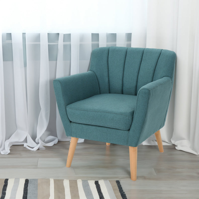 Mid Century Modern Fabric Club Chair, 28.30