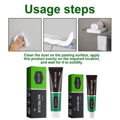 Nail Free Adhesive, Strong Adhesion Fast Drying Metal Plastic Adhesive Glass Adhesive Fast Drying Multi-Functional Adhesive