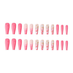Wear The Same Type Of INS Shell Glitter Powder Spot Drill Nail Patch And Long Ballet Nail