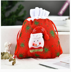 Christmas tote bag gift apple bag Christmas decoration 3D gift bag printed gift bag