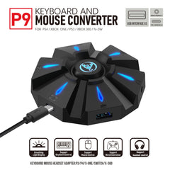 P9 keyboard mouse converter set supports various gaming devices and gamepads in the market