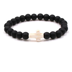 Fashion bead jewelry cross bracelet