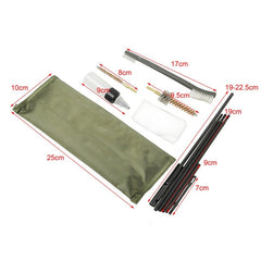 Airsoft M4 M16 Rifle Gun Cleaning Kit 10 Pieces .22 .30cal 5.56mm Brushes Set Clean Rod Convenient Nylon Case Hunting Accessory